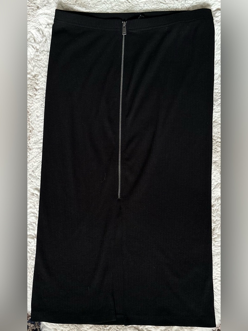 Express Black Zip-Front Skirt